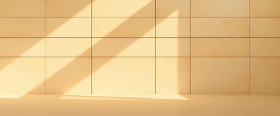 Beige geometric block structure, clean lines, empty space, contemporary, design