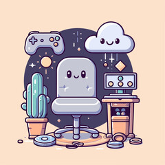 gaming chair illustration 