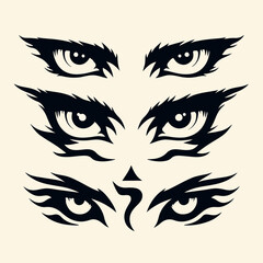 illustration of vicious eyes