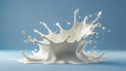 A splash of white milk, like a symbol of new health technology background