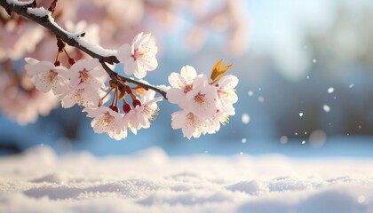 桜と雪