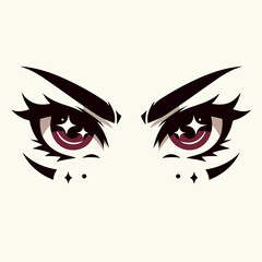 illustration of vicious eyes