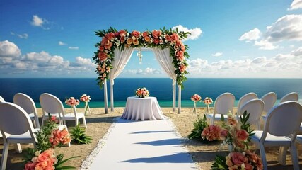 Beach Wedding Ceremony Setup: Romantic Oceanfront Nuptials