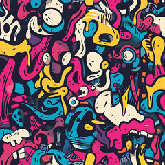 Seamless tile patterns combining cultural, modern, and botanical inspirations for commercial vector.