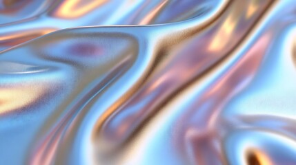 Iridescent fabric, flowing curves, pastel hues