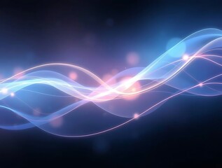 Fototapeta premium Glowing Waves Abstract Background.