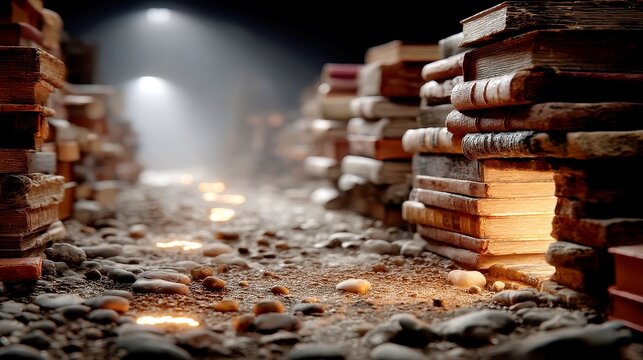 Library Door to the Arcane Academy, hidden among ancient tomes, adorned with whispering magical runes, inviting seekers of knowledge into a realm of enchantment and wonder.