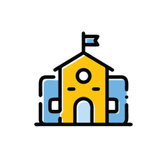 school on white background for web and graphic design