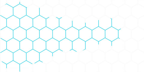 Abstract blue geometric backdrop design with hexagonal shapes forms a seamless honeycomb pattern in a 3D vector illustration