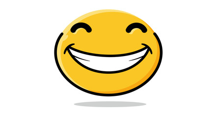 Cheerful Cartoon Smiley Face with a Wide Grin