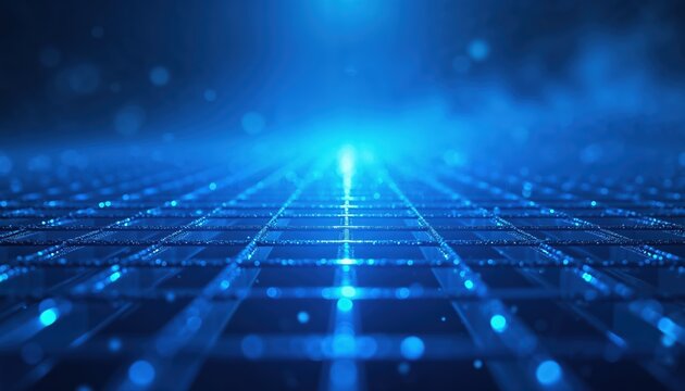 abstract blue background with binary code