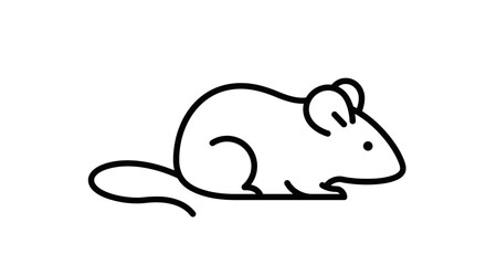 Whimsical Black Ink Swirl and Incomplete Circle on Transparent Background