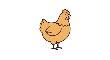 Cartoon Chicken Wing Partially Visible Orange Hue