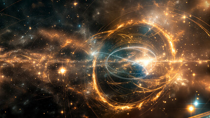Obraz premium This Explores the futuristic transfer of human consciousness into digital realms in space.