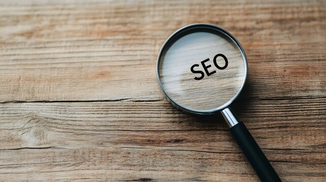 Magnifying Glass Highlighting Search Engine Optimization SEO