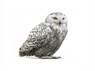 snowy owl isolated on white