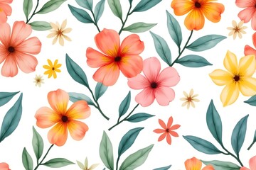 Fototapeta premium seamless background with flowers