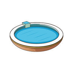 Swimming Pool Vector Illustration, Summer Vacation Design, Poolside Paradise, Luxury Resort Concept, Poolside Relaxation