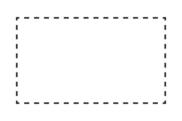 Rounded rectangle frame styles with dashed borders. Dashed rectangle frames. Outlined box shapes. Geometric frame vector. Ideal for vintage designs. Vector illustration. Eps file 30. 