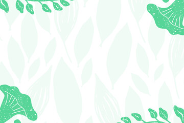 Mint Green Botanical Frame &ndash; Minimal Nature Background Template