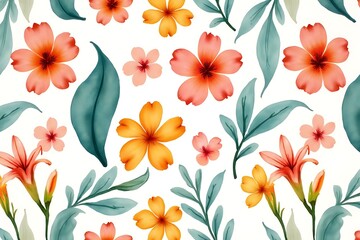 Obraz premium seamless pattern with flowers