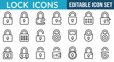 Stylized lock icons showcasing digital and physical security concepts, suitable for technology and safety contexts.