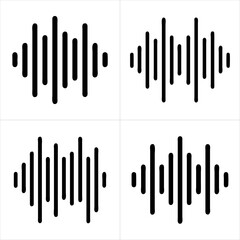 audio wave icon set
