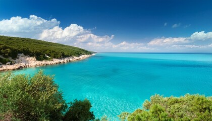 Fototapeta premium summer landscape with a turquoise sea