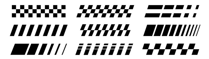 Racing pattern. Checkered flag decoration