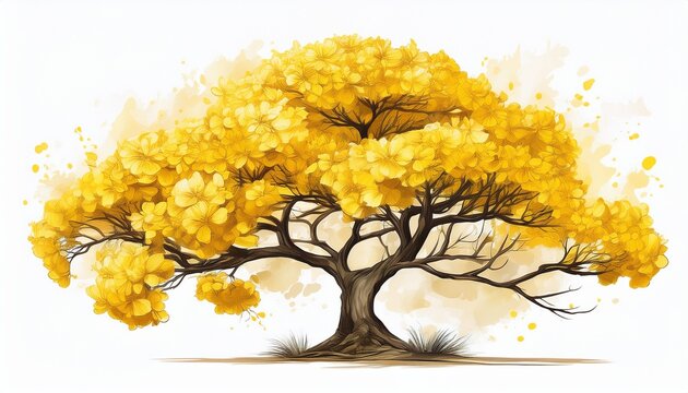 golden tree or tallow pui isolated