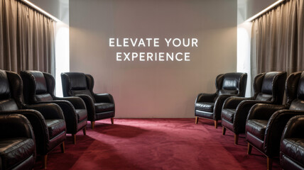 Luxury VIP seating area with red carpet, showcasing an exclusive and elegant atmosphere for premium events and sophisticated gatherings.
