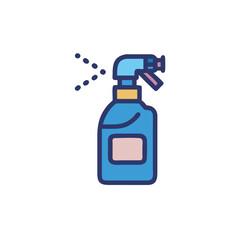 spray cleaner on white background for web and graphic design