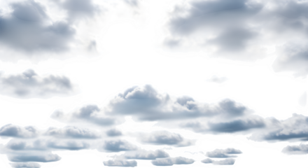 Sky and clouds isolated on PNG background.