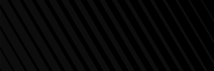 Obraz premium Black oblique straight line background. Masculine dark linear abstract wallpaper. Elegant luxury striped gradient texture. Grey diagonal lines backdrop for flyer, banner, poster, presentation. Vector