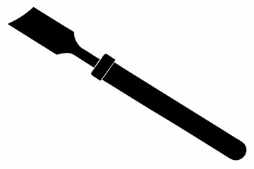 Old Chisel Tool Silhouette Vector Illustration