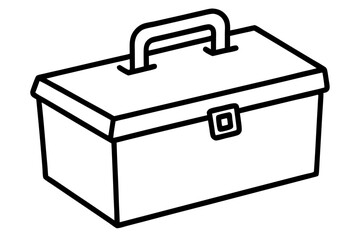 Small Toolbox Closed Line Art Vector Illustration
