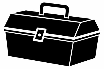 Small Toolbox Closed Silhouette Vector Illustration