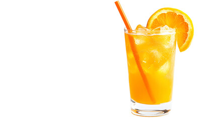 Refreshing Screwdriver Cocktail Drink for Parties Isolated on White Background