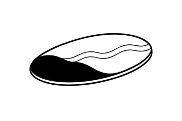 Tiny River Stone Line Art Vector Illustration