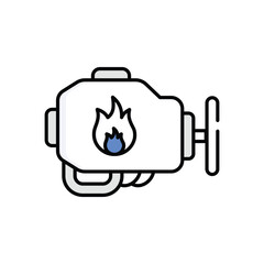 Gas Vehicle Vector icon