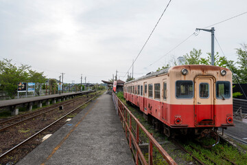 Fototapeta premium 小湊鐵道 上総牛久駅の風景