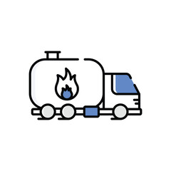 Gas Truck Vector icon