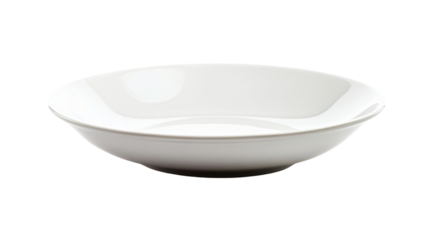 Elegant White Plate on Background - Isolated Dining Setting Concept