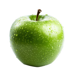 Fresh apple isolated on a transparent background, perfect for food packaging, healthy eating visuals, and educational designs