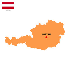 austria map vector isolated on transparent background
