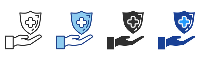 Protection Icon Multiple Style Vector Collection 