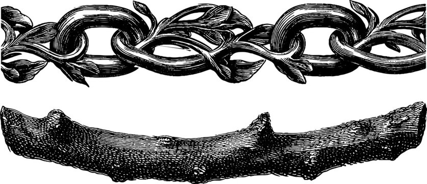 Intricate engraved illustrations of betrayal and broken themes for design
