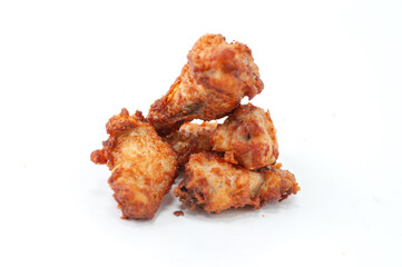 Crispy Golden Chicken Wings Isolated