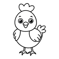 Cute baby chick vector illustration art.