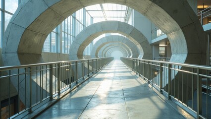 pedestrian bridge in the city